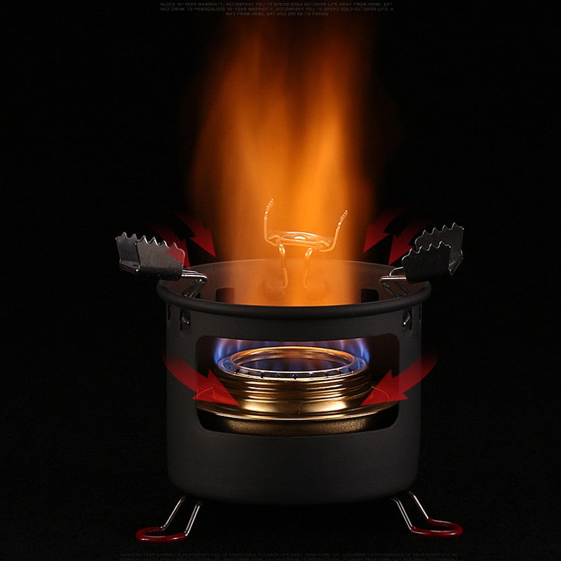 ALOCS CS-B02 CS-B13 Compact Mini Spirit Burner Alcohol Stove with Stand for Outdoor Backpacking Hiking Camping Furnace