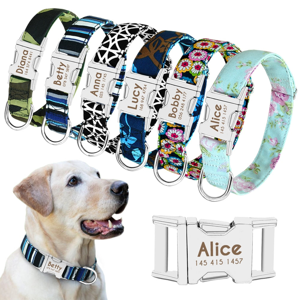 Nylon Dog Collar Personalized Pet Collar