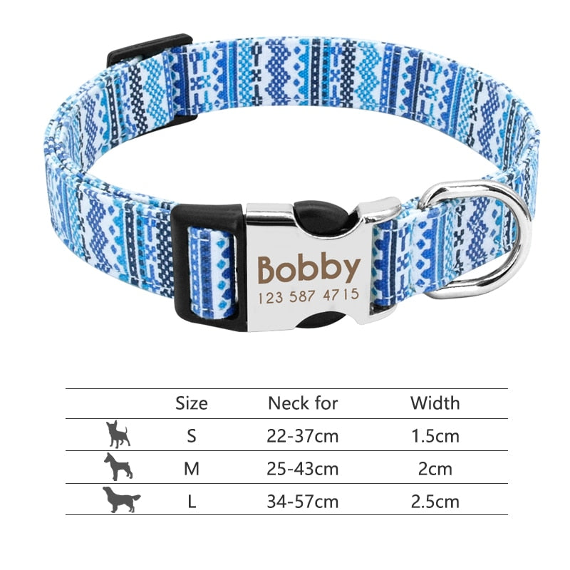 Nylon Dog Collar Personalized Pet Collar