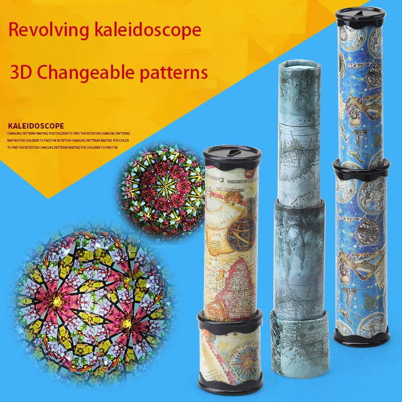 New Scalable Rotation Kaleidoscope 30cm Magic Changeful Adjustable Fancy Colored World Toys For Children Autism Kid Puzzle Toy