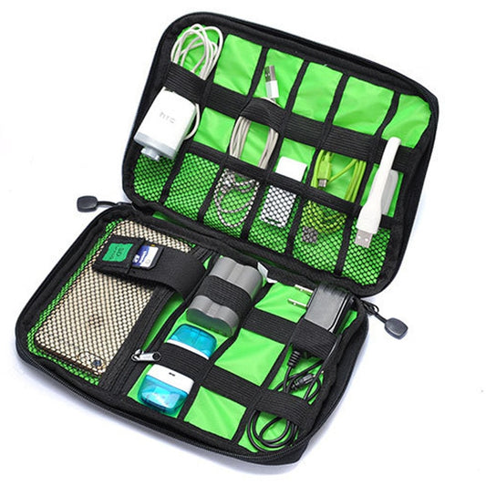 Outdoor Travel Kit Waterproof Nylon Cable Holder Bag Electronic Accessories USB Drive Storage Case