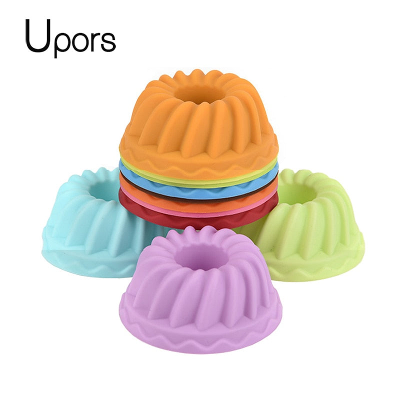 12pc 3D Silicone cup cake molds