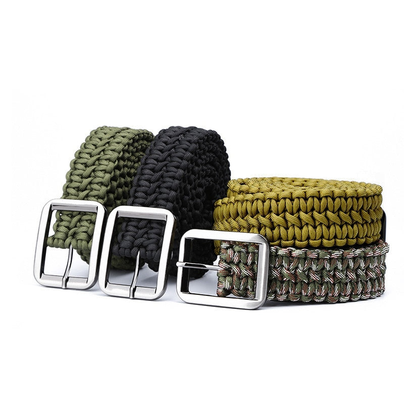 Paracord 550 Survival Belt Rope Hand Made Tactical Military Bracelet Outdoor Accessories Camping Hiking Equipment