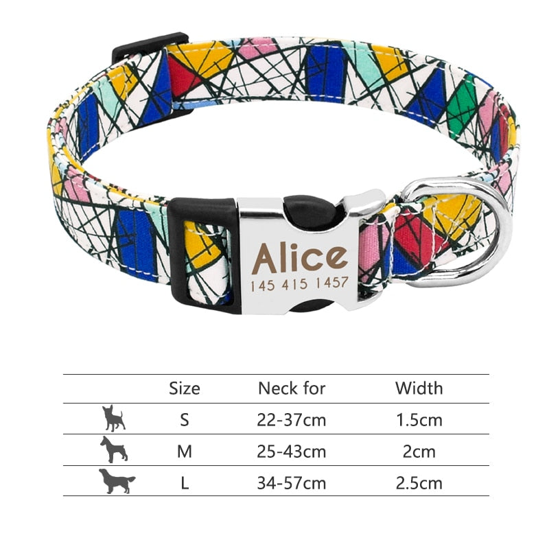 Nylon Dog Collar Personalized Pet Collar