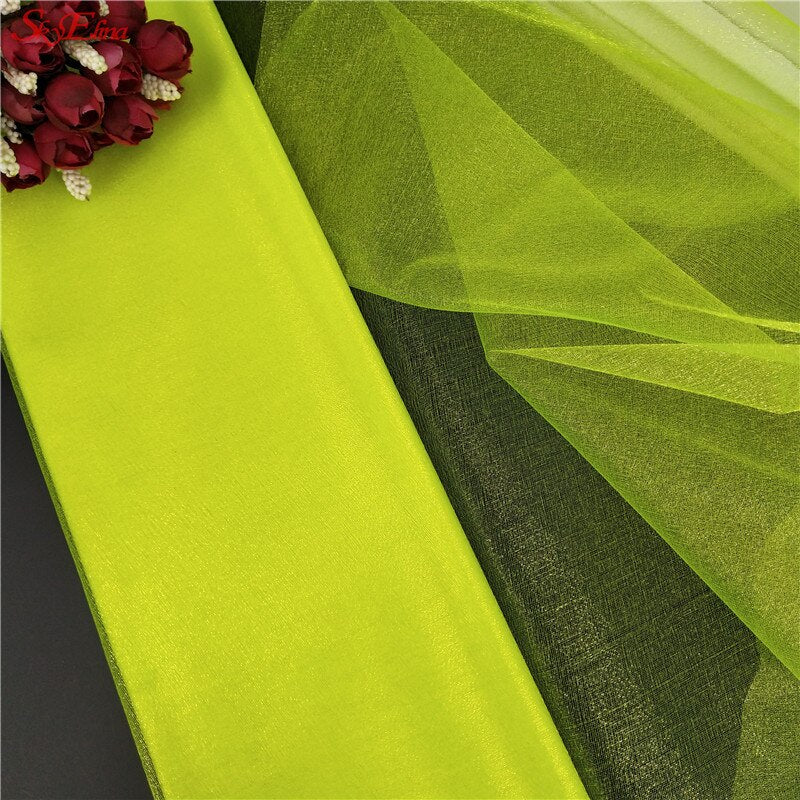 48CM*5M Wedding Decoration Organza Curtains Snow Yarn Gauze Element Sheer Crystal Silk Flower Tutu Arches Party Supplies 8ZSH015