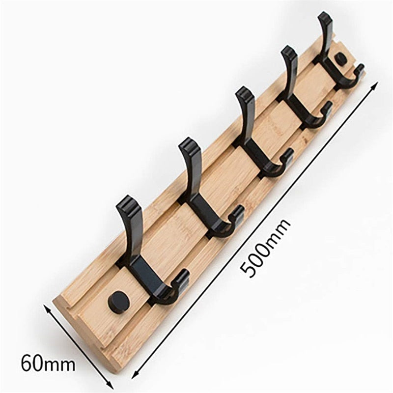 Nordic Fashion Style Bedroom Furniture Coat Rack Clothes Hanger Hooks Living Room Closet Bamboo Hat Racks Coat Hanger Wall Hook