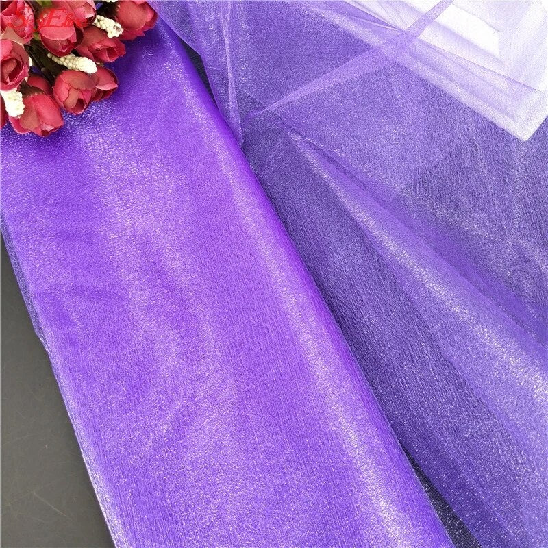 48CM*5M Wedding Decoration Organza Curtains Snow Yarn Gauze Element Sheer Crystal Silk Flower Tutu Arches Party Supplies 8ZSH015