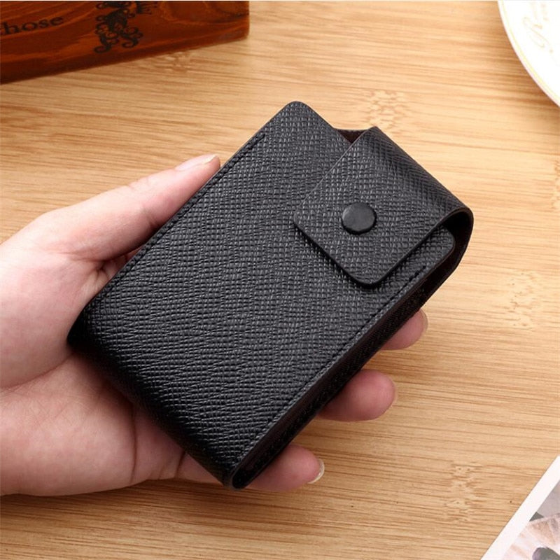 Men Credit Card Holder Leather Purse  Wallet for Credit ID Bank Card Holder Women Cardholder Cash Wallet