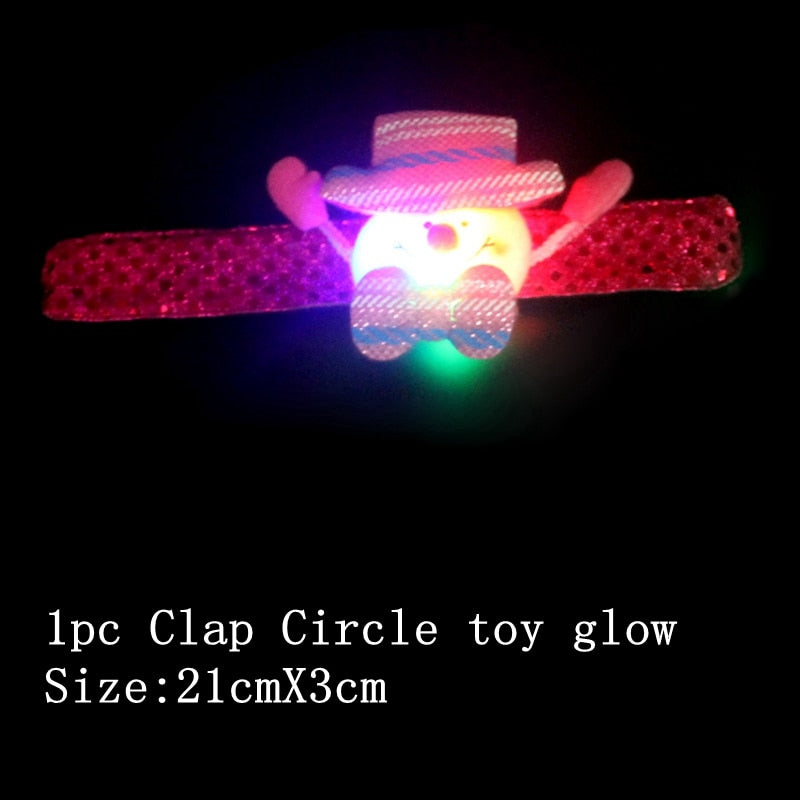 2022 Christmas Clap Circle Toys glowing hand ring ornaments Christmas pop circles Christmas Christmas Decorations For Home Gifts