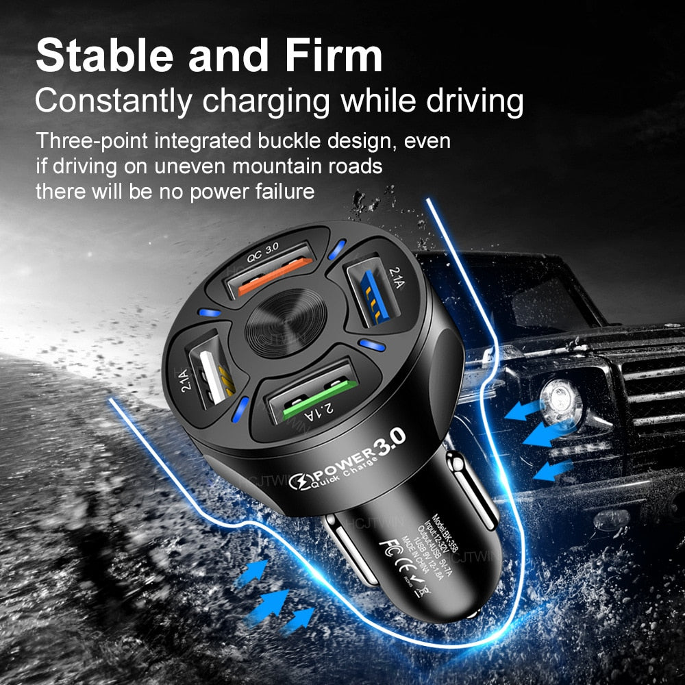 USB Car Charge Electronics 12v Quick Usb Socket Auto Elektronica Accessoi Fast Charging For IPhone Mobile Phone Charger Adapter