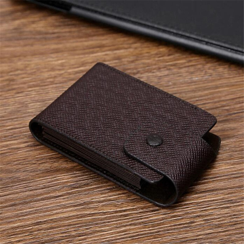 Men Credit Card Holder Leather Purse  Wallet for Credit ID Bank Card Holder Women Cardholder Cash Wallet