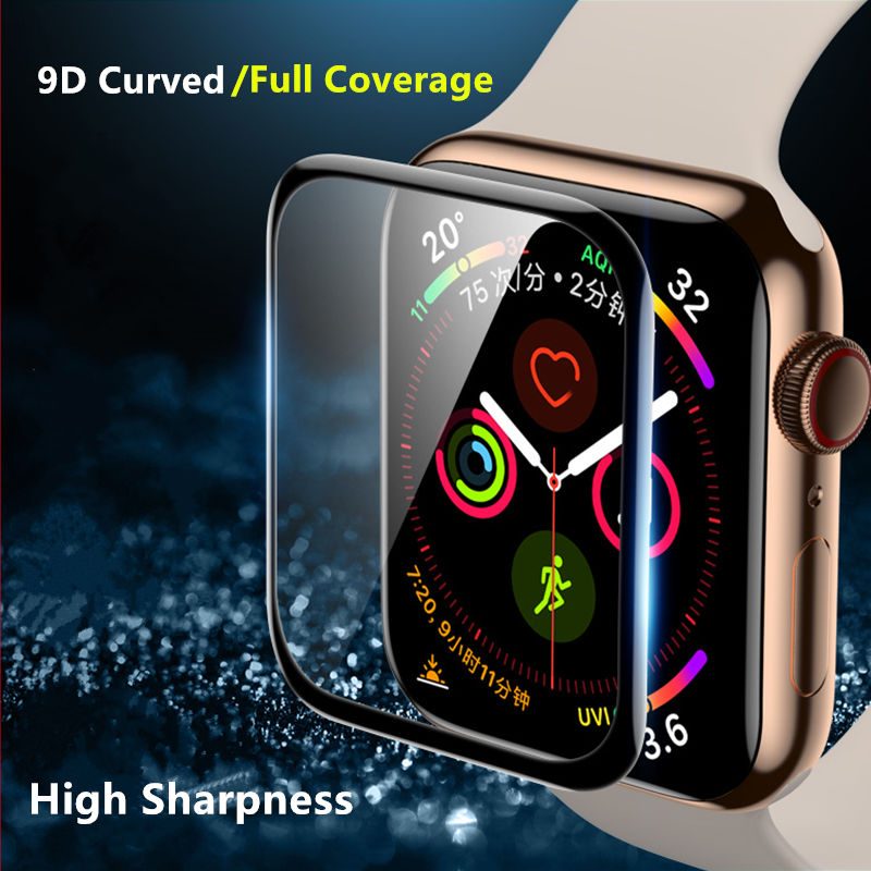 Soft Glass For Apple Watch series 7 45mm 41mm iWatch 6 5 4 3 se 44mm 40mm 42mm 38mm 9D HD