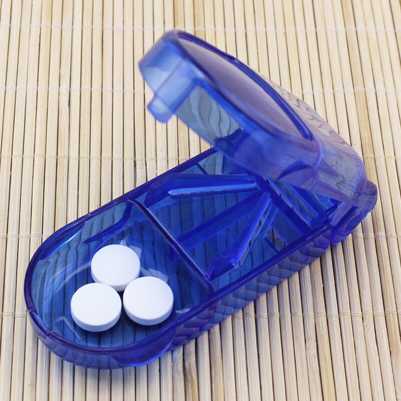 1PC Medicine Pill Holder Tablet Cutter Splitter Pill Case Mini Useful Portable Storage Box Pill Tablet Pill Cutter Divider