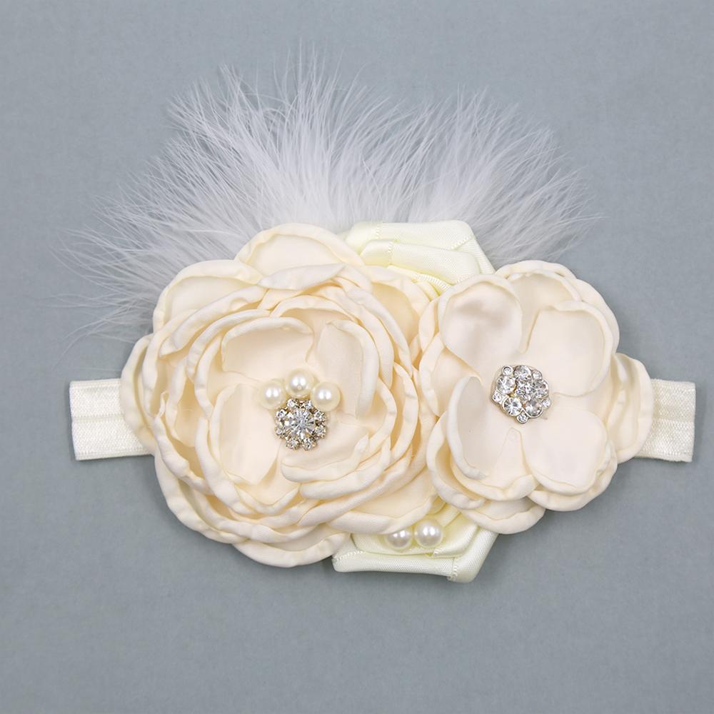 Vintage Flower Headband Baby Girls Headwraps Newborn Photography Props Gifts Lace Elastic Hair Bands