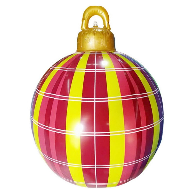 New 60CM Outdoor Christmas Inflatable Decorated Ball Made PVC Giant Big Large Balls Tree Decorations Outdoor Decoration Toy Ball