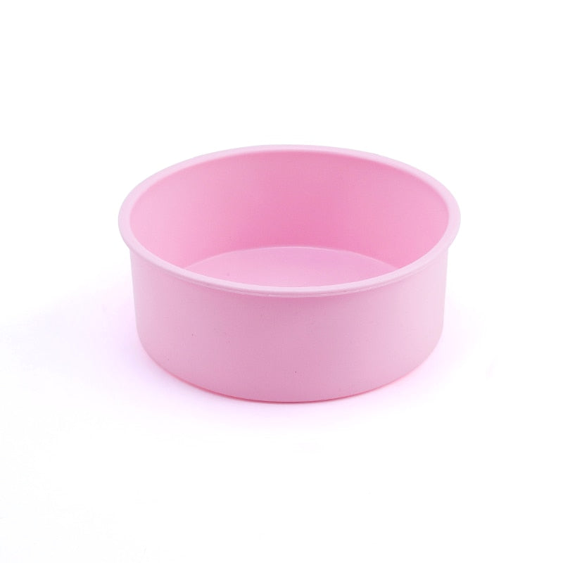 Round Silicone Cake Mold 4 6 8 10 Inch Silicone Mould Baking Forms Fondant Silicone Baking Pan For Pastry Cake Wax Pot Bowl