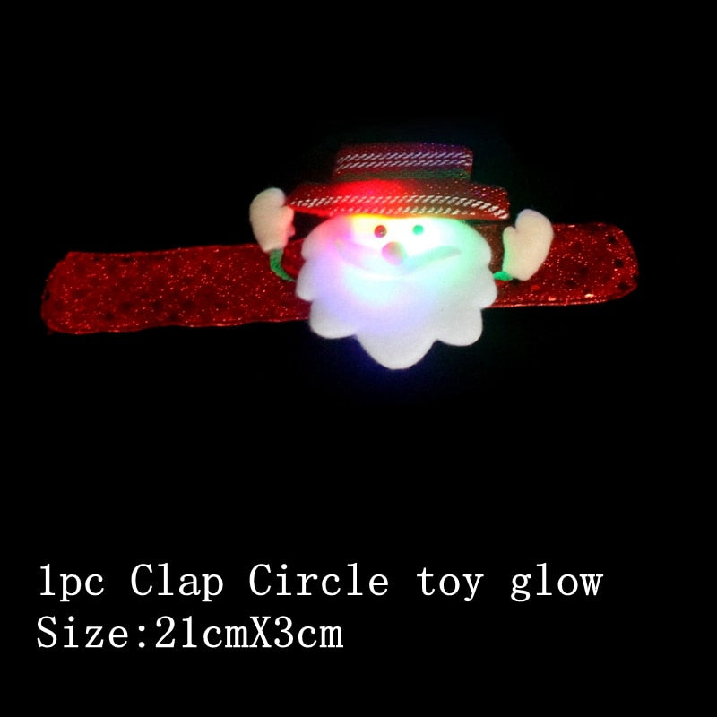 2022 Christmas Clap Circle Toys glowing hand ring ornaments Christmas pop circles Christmas Christmas Decorations For Home Gifts