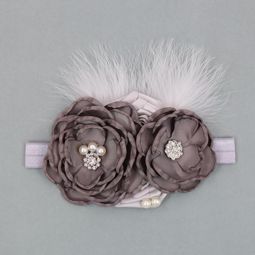 Vintage Flower Headband Baby Girls Headwraps Newborn Photography Props Gifts Lace Elastic Hair Bands