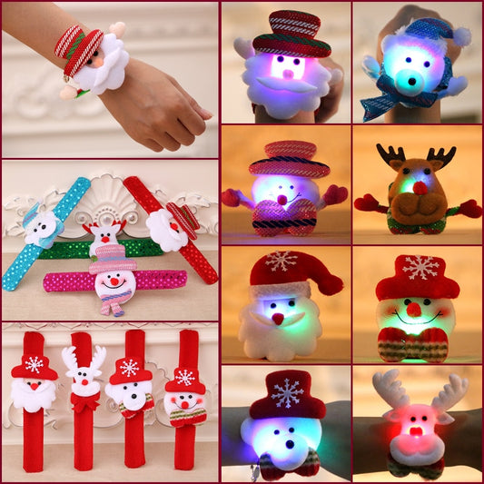 2022 Christmas Clap Circle Toys glowing hand ring ornaments Christmas pop circles Christmas Christmas Decorations For Home Gifts