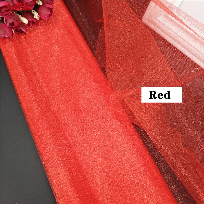 48CM*5M Wedding Decoration Organza Curtains Snow Yarn Gauze Element Sheer Crystal Silk Flower Tutu Arches Party Supplies 8ZSH015