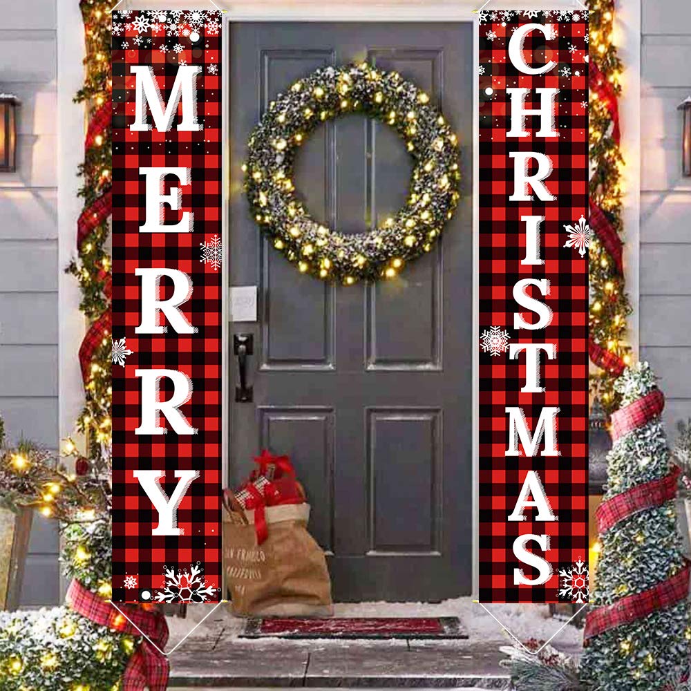 2023 Christmas Door Decoration Merry Christmas Banner Decor for Home Hanging Christmas Ornament Navidad Happy New Year Gift