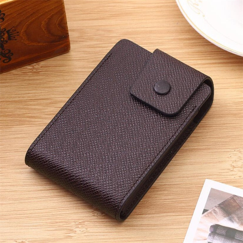 Men Credit Card Holder Leather Purse  Wallet for Credit ID Bank Card Holder Women Cardholder Cash Wallet