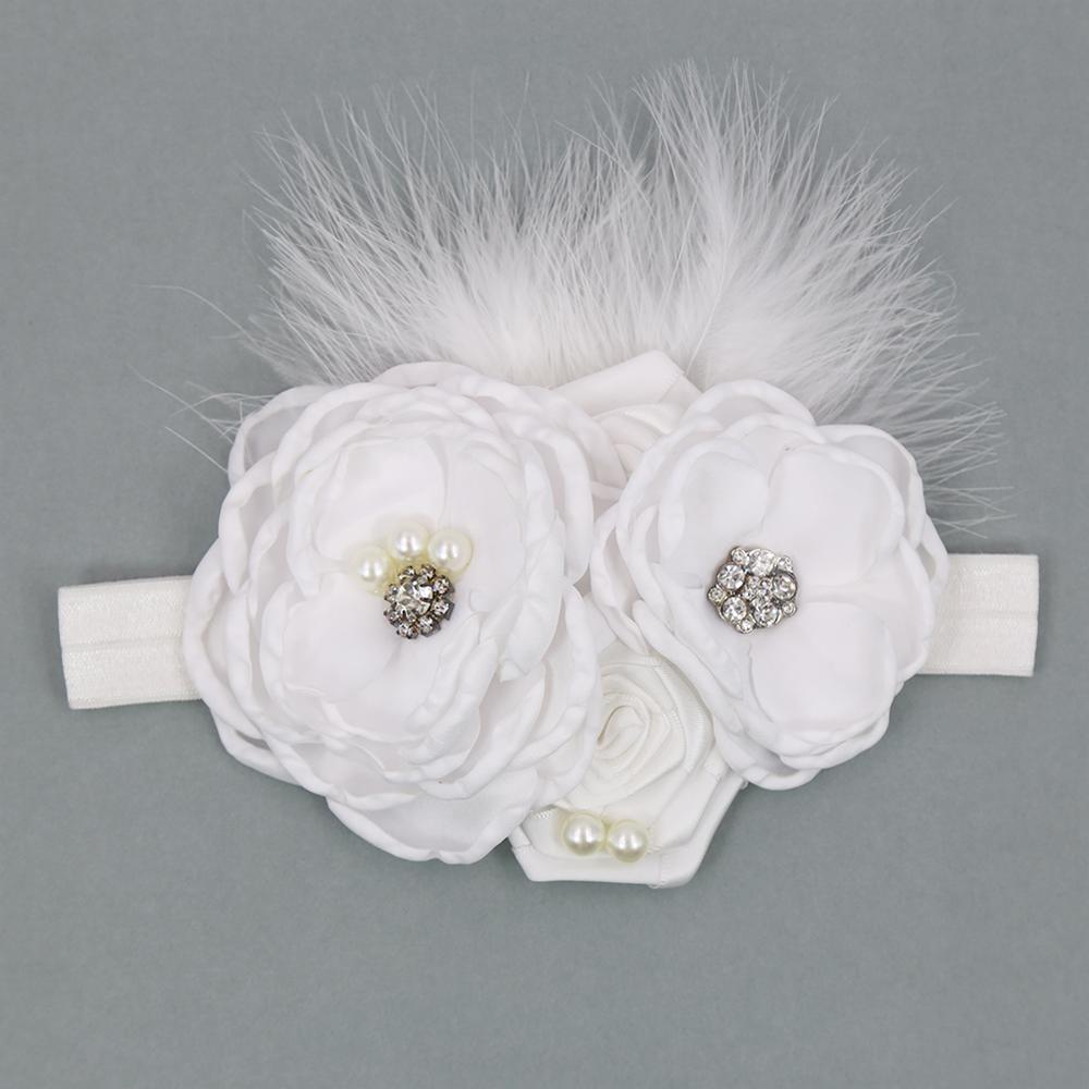 Vintage Flower Headband Baby Girls Headwraps Newborn Photography Props Gifts Lace Elastic Hair Bands