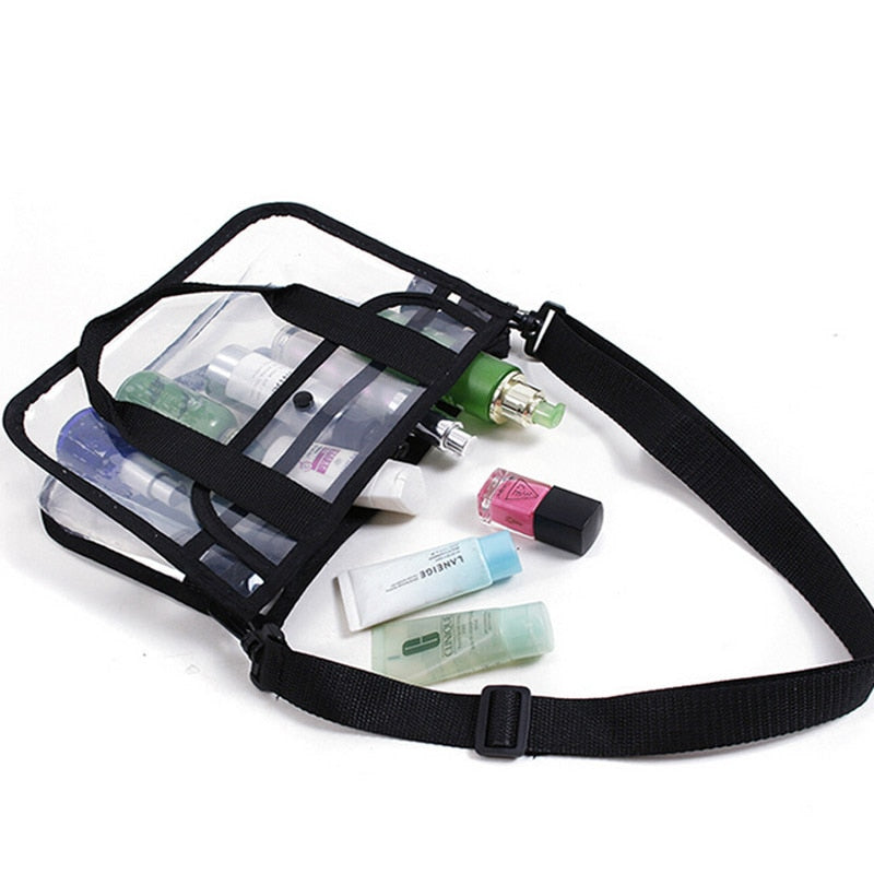 Transparent PVC Waterproof Large Cosmetic Bag Women Handbag Beauty Case Travel Organizer Beach