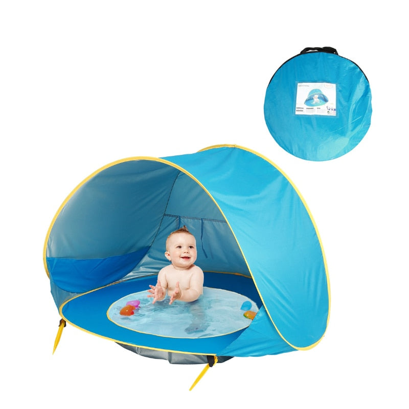 Baby Beach Tent Children Waterproof Pop Up sun Awning Tent UV-protecting Sunshelter with Pool Kid Outdoor Camping Sunshade Beach