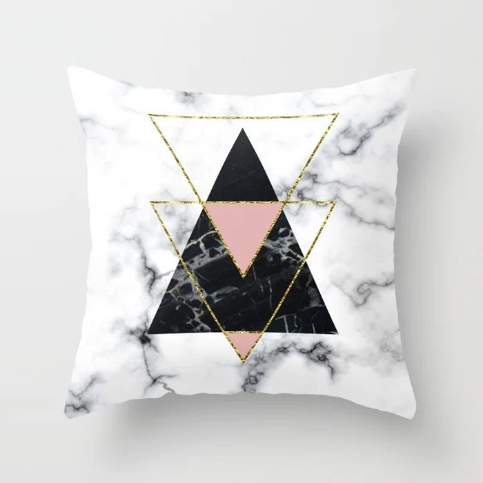 45x45cm Geometric Cushion Cover Abstract Color Block Grids Pillow Case for Living Room Sofa