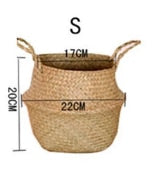 Seaweed Wicker Basket Rattan Hanging Flowerpot Flowerpot Dirty Clothes Dirty Clothes Basket Storage Basket