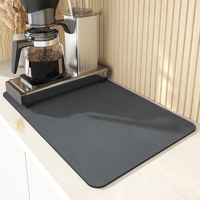 Super Absorbent Coffee Dish Large Kitchen Absorbent Draining Mat Drying