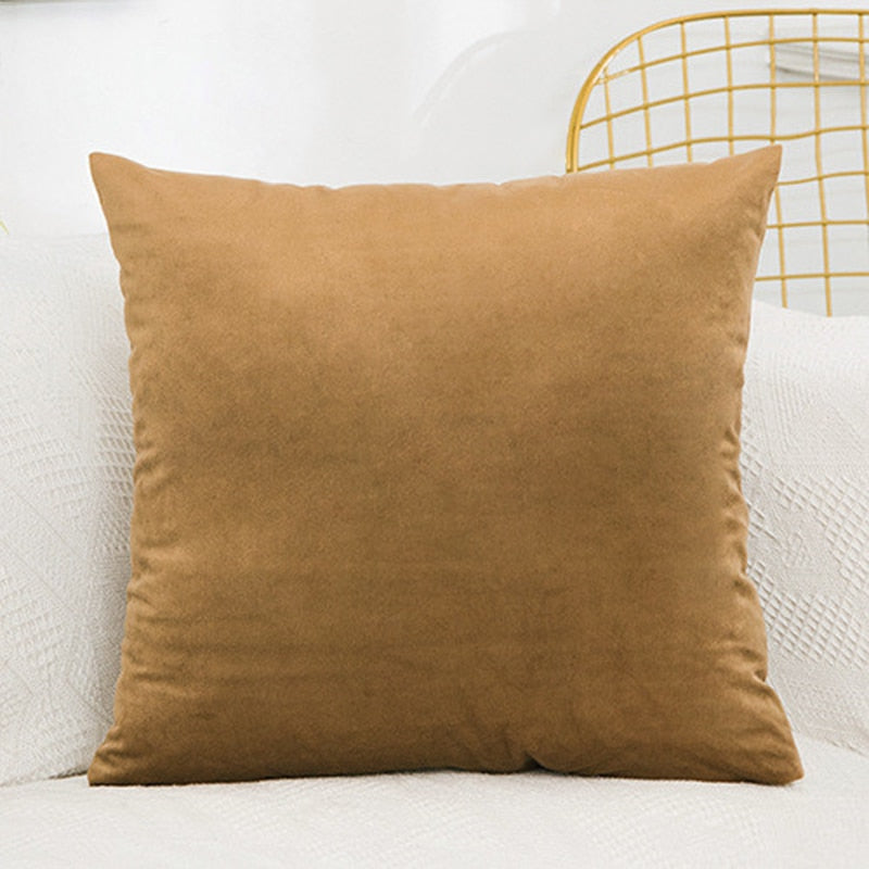 45x45cm Solid Color Luxury Velvet Throw Pillow Case Sofa