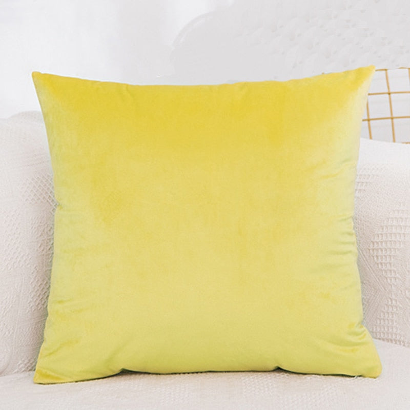 45x45cm Solid Color Luxury Velvet Throw Pillow Case Sofa