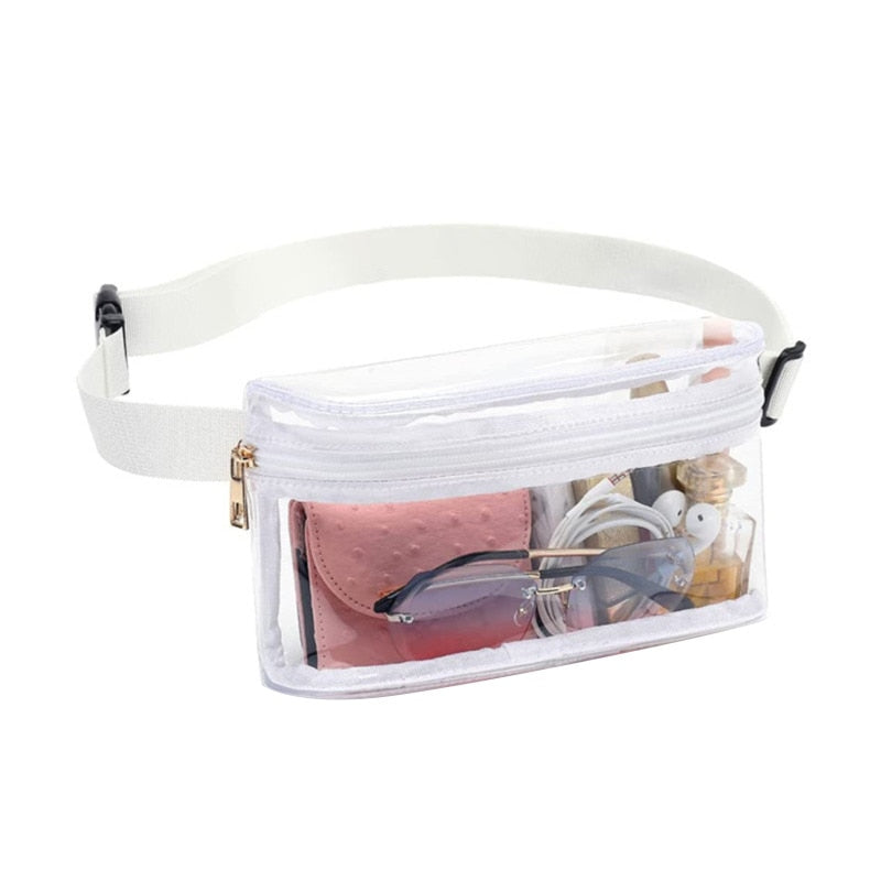 Waterproof Transparent Outdoor Sports PVC Waist Bag Pack Casual Bag Sport Running Zipper Girls Boys Pack Beach Pockets Pouch