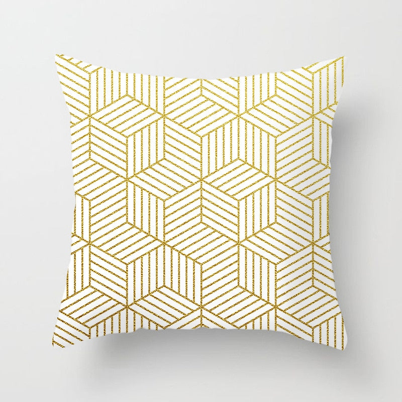 45x45cm Geometric Cushion Cover Abstract Color Block Grids Pillow Case for Living Room Sofa