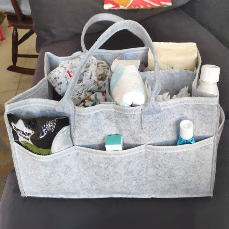 Baby Diaper Caddy Organizer Portable Holder Bag for Changing Table and Car, Nursery Essentials