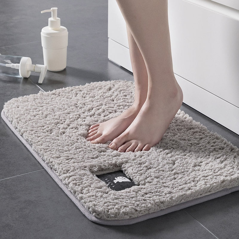 High-hair bathroom toilet door absorbent floor mat carpet bedroom non-slip foot pad bath rug  bathroom mat kitchen mat