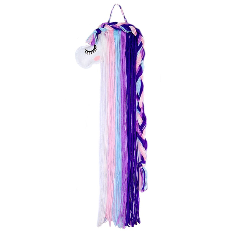 INS Weave Rainbow Baby Hair Clips Accessories Holder Princess Girls Hairpin Hairband Storage Pendant Jewelry Wall Ornaments