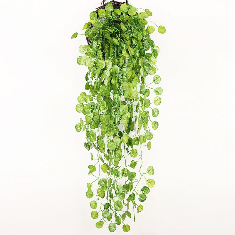 Simulation creeper wall hanging indoor green plant wall decoration fake flower rattan simulation plant green roots groundnut beg