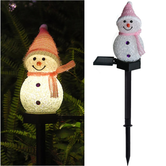 Solar Garden Lights Snowman Christmas Decoration Waterproof Solar Led Light Outdoor Post Lamp Lawn Landscape Led Solar Lighting