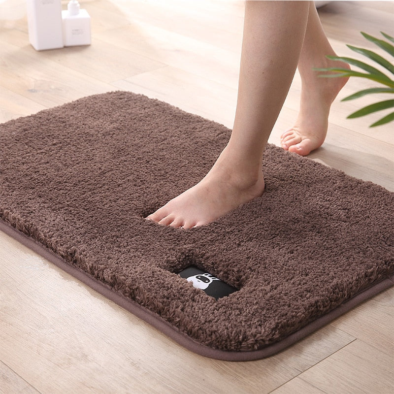 High-hair bathroom toilet door absorbent floor mat carpet bedroom non-slip foot pad bath rug  bathroom mat kitchen mat