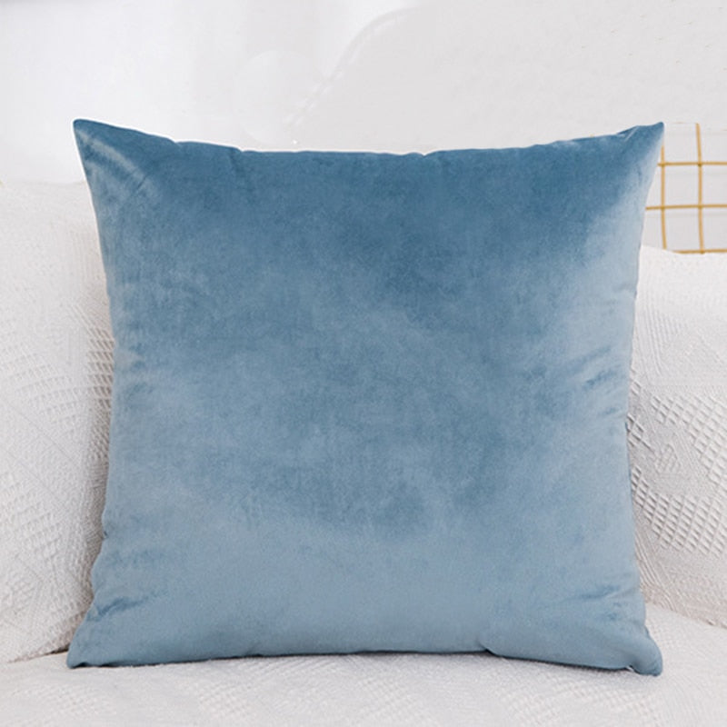 45x45cm Solid Color Luxury Velvet Throw Pillow Case Sofa