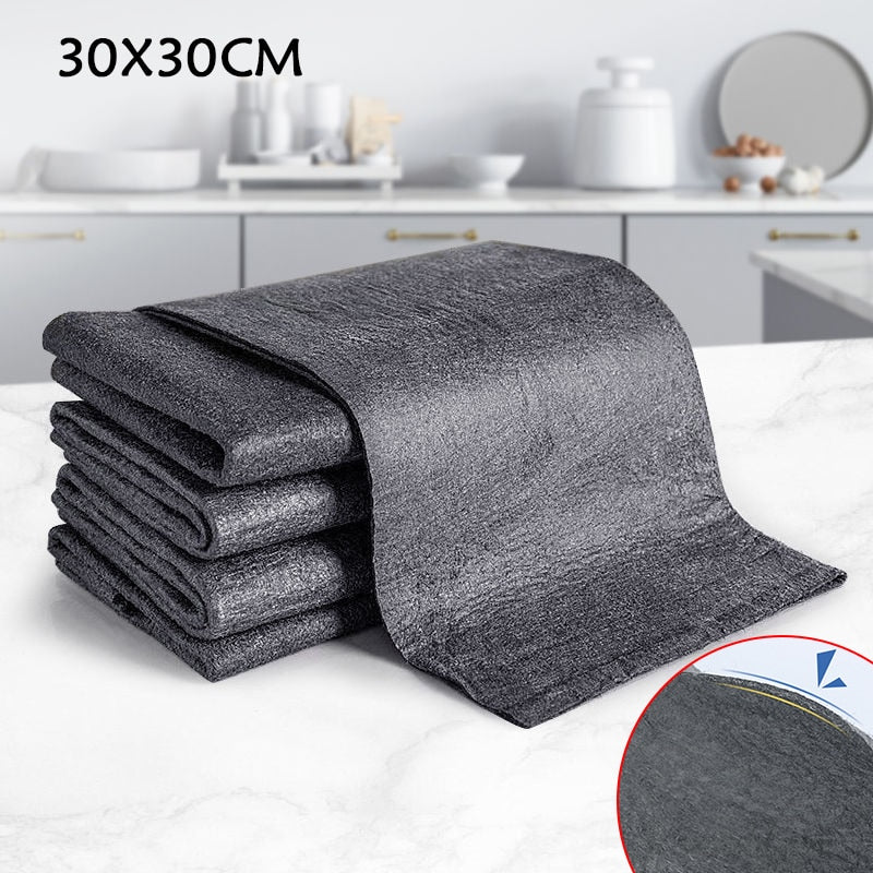 1/3Pcs Magic Glass Wiping Rags Thicken Windows Mirror Cleaning Cloth Home Car Glass Washing Cleaning Towel Efficient Clean Wipes