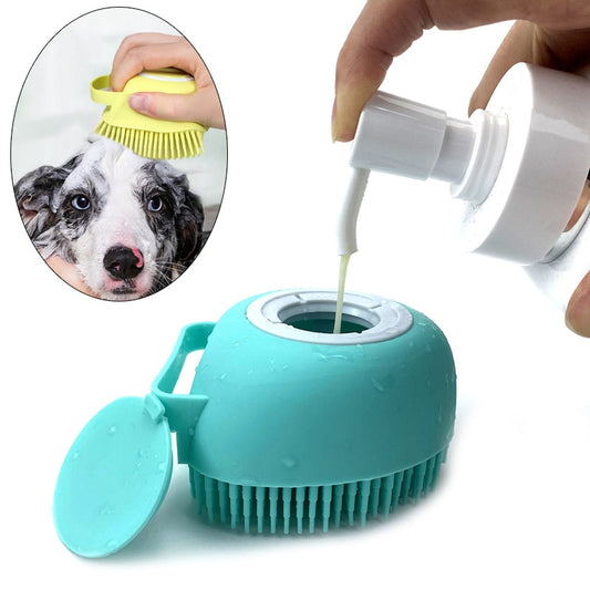 Dog Cat Bath Massage  Brush Soft  Silicone