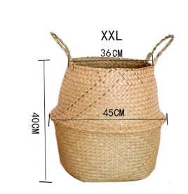 Seaweed Wicker Basket Rattan Hanging Flowerpot Flowerpot Dirty Clothes Dirty Clothes Basket Storage Basket