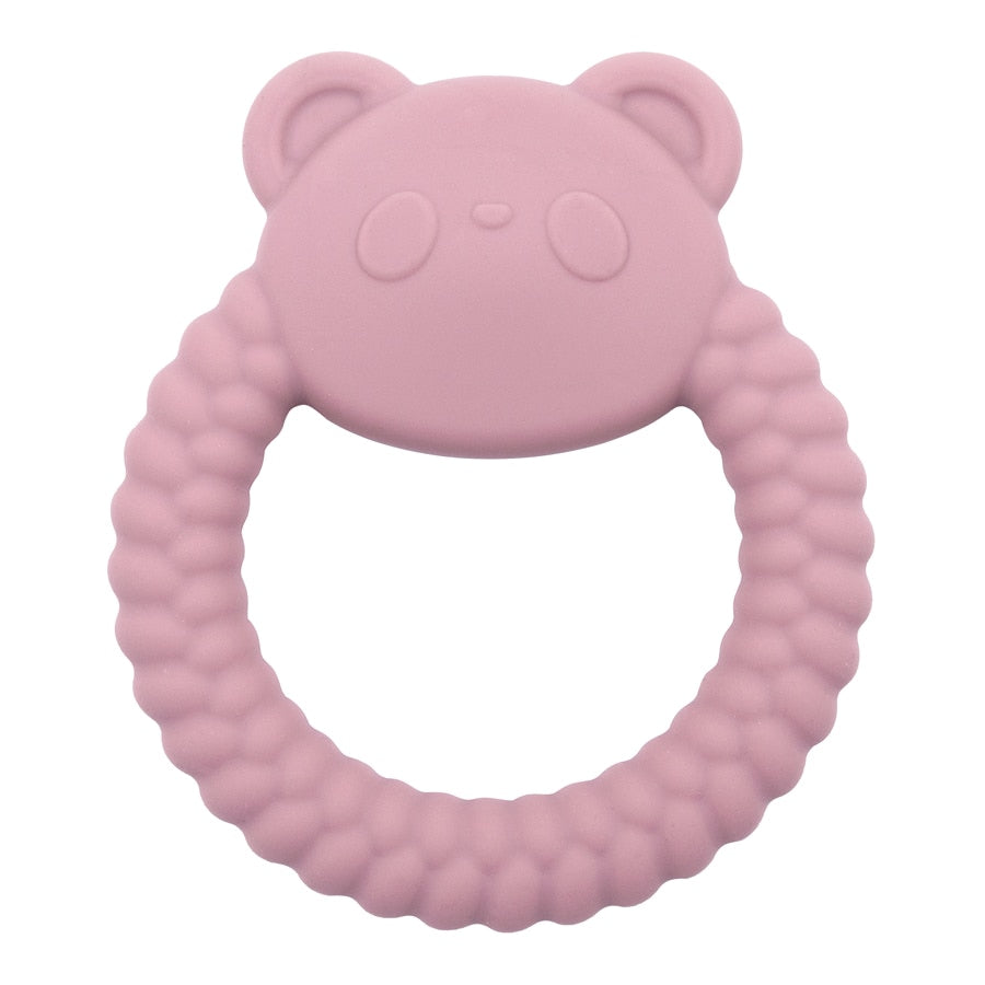 1PCS New Kawaii Panda Shape Teether Toys Silicone Teether Ring Baby Shower Gift Kid Teething Toys Newborns Chewing Accessories