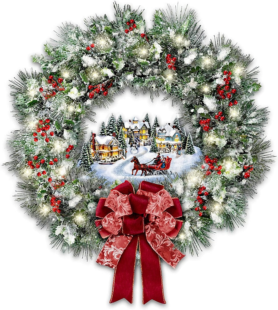 20*30CM Christmas Window Wall Stickers Christmas Tree Snowman Santa Claus Wreath Decorations Home Winter Ornaments New Year 2023