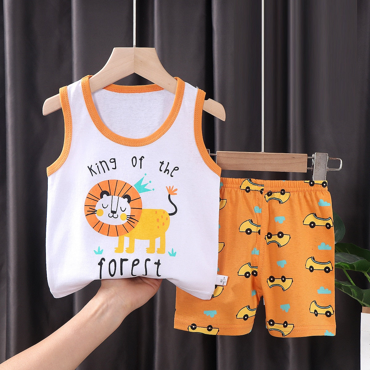 Children Sets Kids Vest Suit 2PCS Set Summer Cotton T-Shirt Girl Shorts Clothes Children Boys Girls Sleeveless Suit Wear Cloth