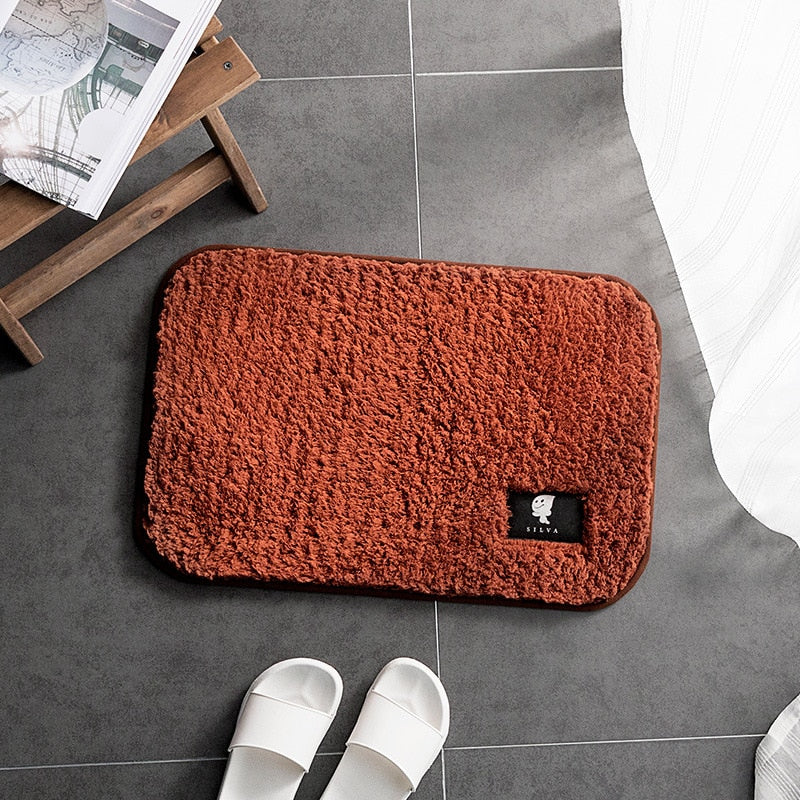 High-hair bathroom toilet door absorbent floor mat carpet bedroom non-slip foot pad bath rug  bathroom mat kitchen mat